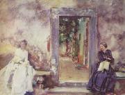 John Singer Sargent The Garden Wall oil on canvas